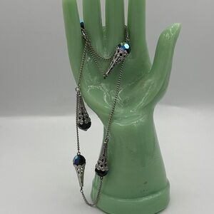 Vintage Aurora Borealis Filagree Necklace